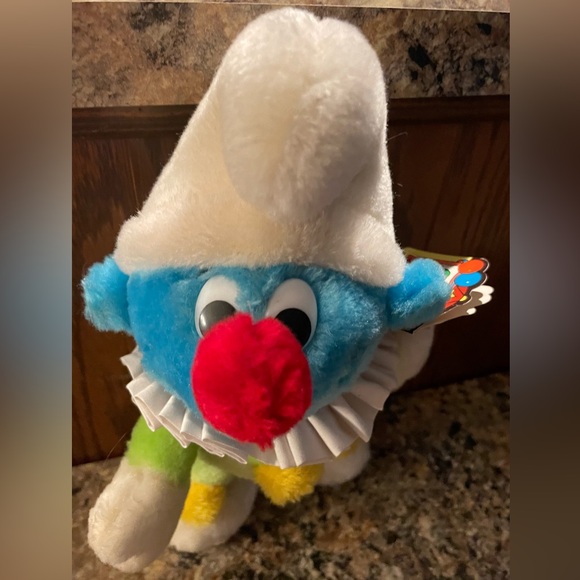 Vintage 1983 Clown Smurf with original tag - Picture 2 of 9